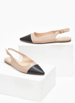 The Fashion Project Μπαλαρίνες μυτερές με λουράκι - Μπεζ -The Fashion Project κατάστημα mules mutera me louraki 110846 z4fy