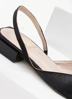 IRIS Μπαλαρίνες σατέν με φιόγκο Tfp - Μαύρο -The Fashion Project κατάστημα mules tfp saten me fiogko 102666 stt2