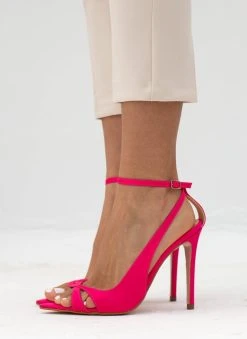 Estil Πέδιλα με μπαρέτα και ανοίγματα Tfp - Φούξια 9 Estil Πέδιλα με μπαρέτα και ανοίγματα Tfp - Φούξια -The Fashion Project κατάστημα mutera saten pedila 103212 e988