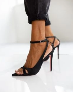 Estil Πέδιλα με μπαρέτα και ανοίγματα Tfp - Μαύρο