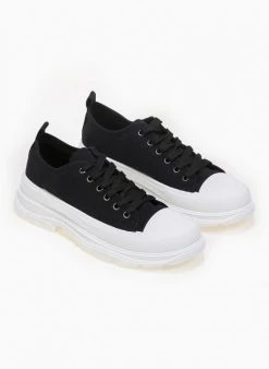 The Fashion Project Sneakers πάνινα με ιδιαίτερη σόλα - Μαύρο