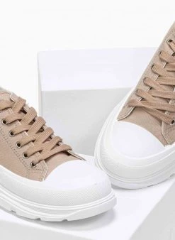 The Fashion Project Sneakers πάνινα με ιδιαίτερη σόλα - Πούρο -The Fashion Project κατάστημα panina sneakers idiaiteri sola 87912 cim2