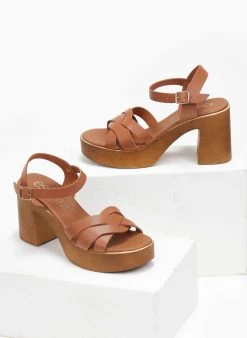 Πέδιλα δερμάτινα Estil - Ταμπά -The Fashion Project κατάστημα pedila dermatina estil 111174 wb0w