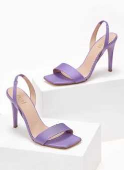 Πέδιλα με μπαρέτα υφασμάτινα Estil - Λιλά -The Fashion Project κατάστημα pedila estil saten me lepti fasa 101807 0lyl