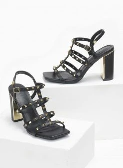 Xti Footwear Πέδιλα καρέ με τρουκς Xti 141428 - Μαύρο -The Fashion Project κατάστημα pedila kare me trouks xti 141428 110226 3vux