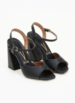 Πέδιλα καρέ με χοντρό τακούνι VIZZANO 6403.303 - Μαύρο -The Fashion Project κατάστημα pedila kare me xontro takouni vizzano 6403303 106419 f0vb