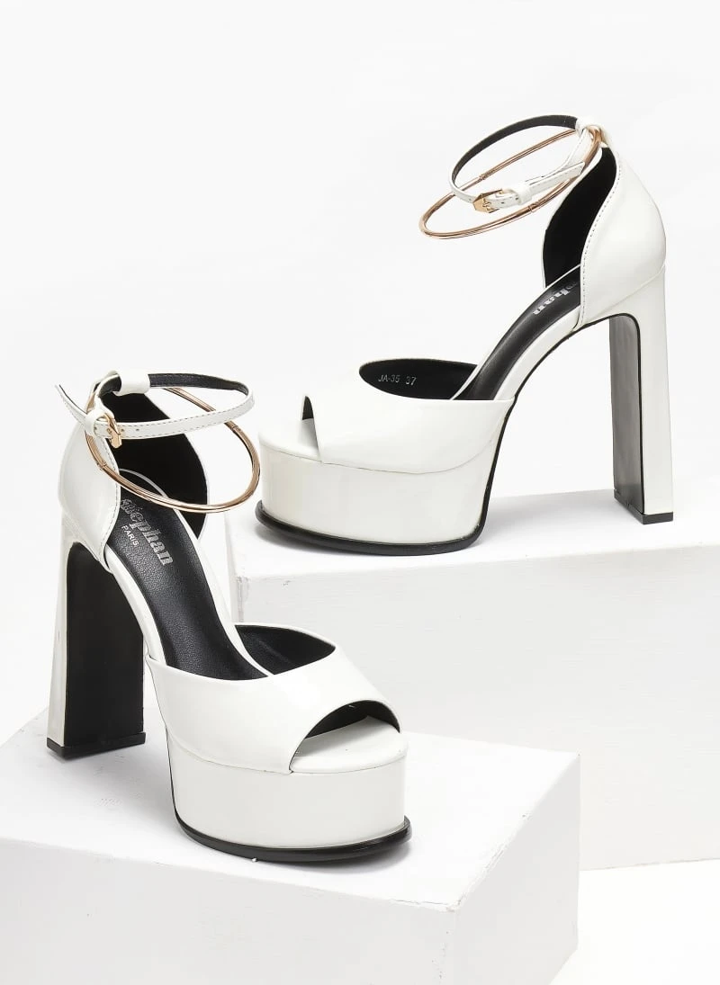 The Fashion Project Πέδιλα με μπαρέτα και Anklet - Λευκό 2 The Fashion Project Πέδιλα με μπαρέτα και Anklet - Λευκό - Image 2