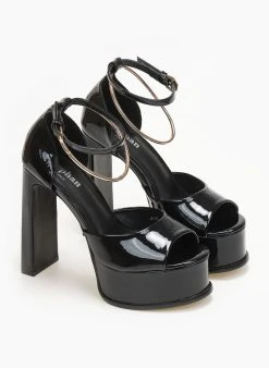 The Fashion Project Πέδιλα με μπαρέτα και Anklet - Μαύρο 7 The Fashion Project Πέδιλα με μπαρέτα και Anklet - Μαύρο -The Fashion Project κατάστημα pedila loustrini me mpareta kai anklet 111256 23zo