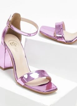 Πέδιλα με μπαρέτα λουστρίνι Tfp - Μωβ ανοιχτό -The Fashion Project κατάστημα pedila loustrini me mpareta tfp 110890 s87m