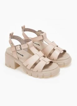 Πέδιλα με μπαρέτα και Chunky σόλα Refresh 170652 - Μπεζ -The Fashion Project κατάστημα pedila me chunky sola refresh 170652 110370 4jyo
