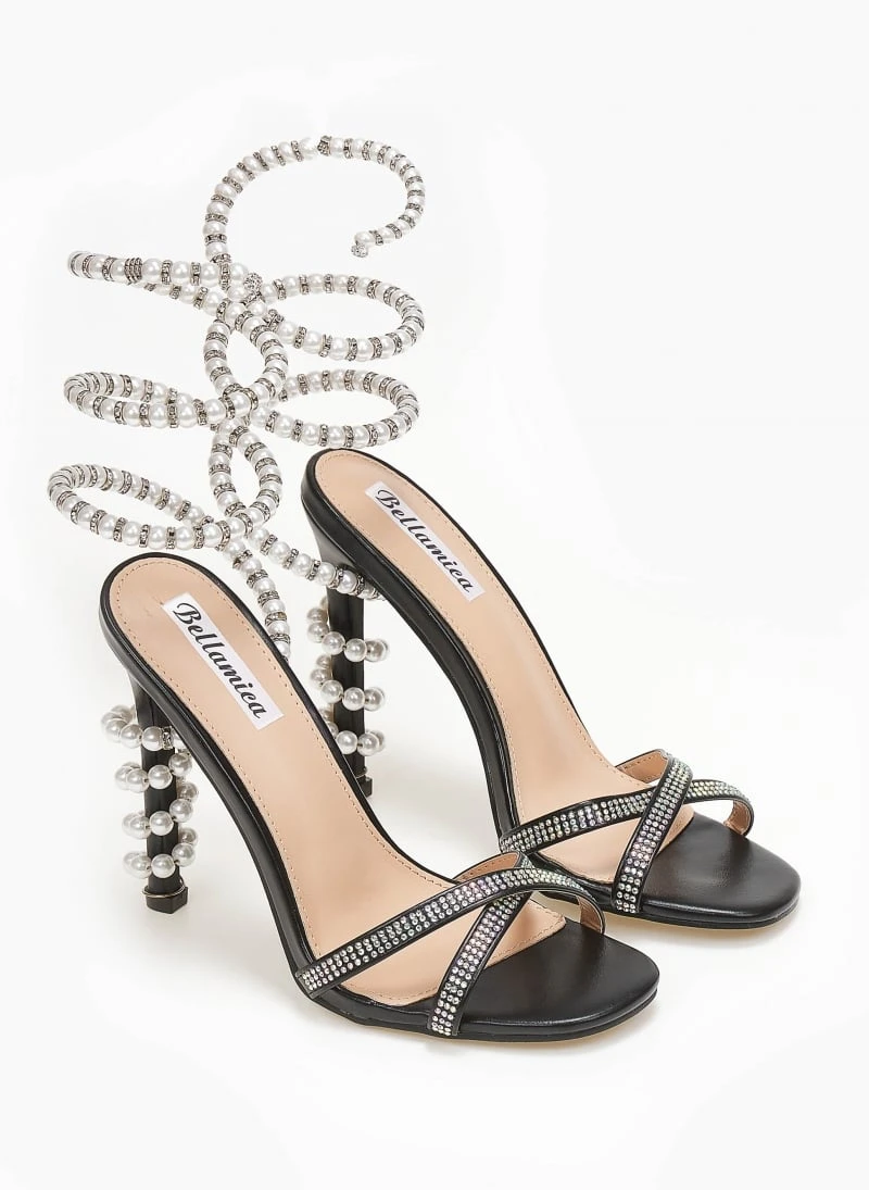 The Fashion Project Πέδιλα Lace Up με πέρλες - Μαύρο 2 The Fashion Project Πέδιλα Lace Up με πέρλες - Μαύρο - Image 2