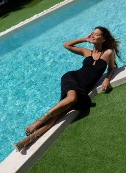 The Fashion Project Πέδιλα Lace Up με στρας - Πράσινο -The Fashion Project κατάστημα pedila me elasma me strass 105239 5m63