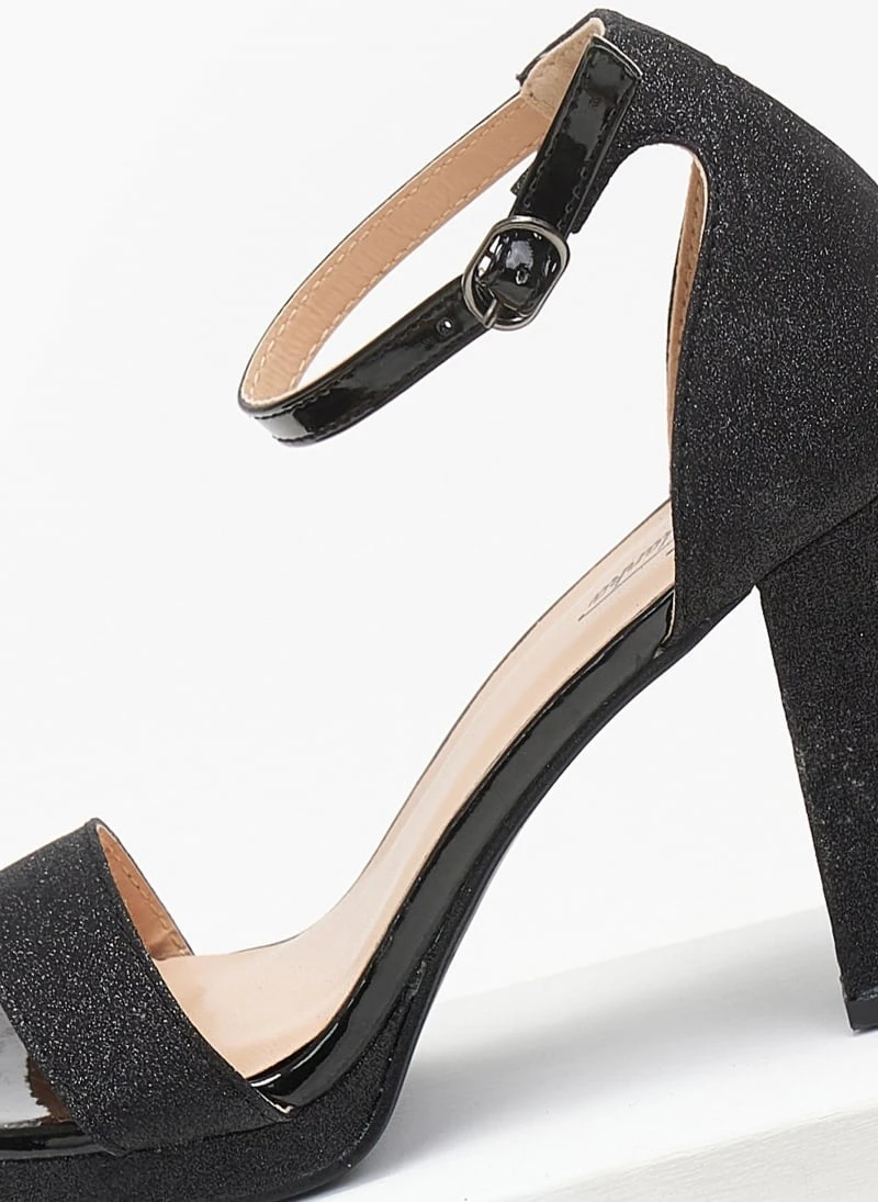 TFP Πέδιλα με μπαρέτα και Glitter - Μαύρο 3 TFP Πέδιλα με μπαρέτα και Glitter - Μαύρο - Image 3