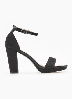 TFP Πέδιλα με μπαρέτα και Glitter - Μαύρο