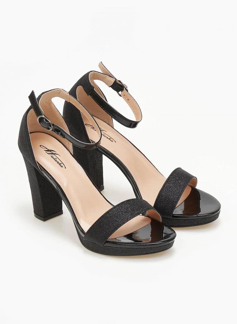 TFP Πέδιλα με μπαρέτα και Glitter - Μαύρο 2 TFP Πέδιλα με μπαρέτα και Glitter - Μαύρο - Image 2