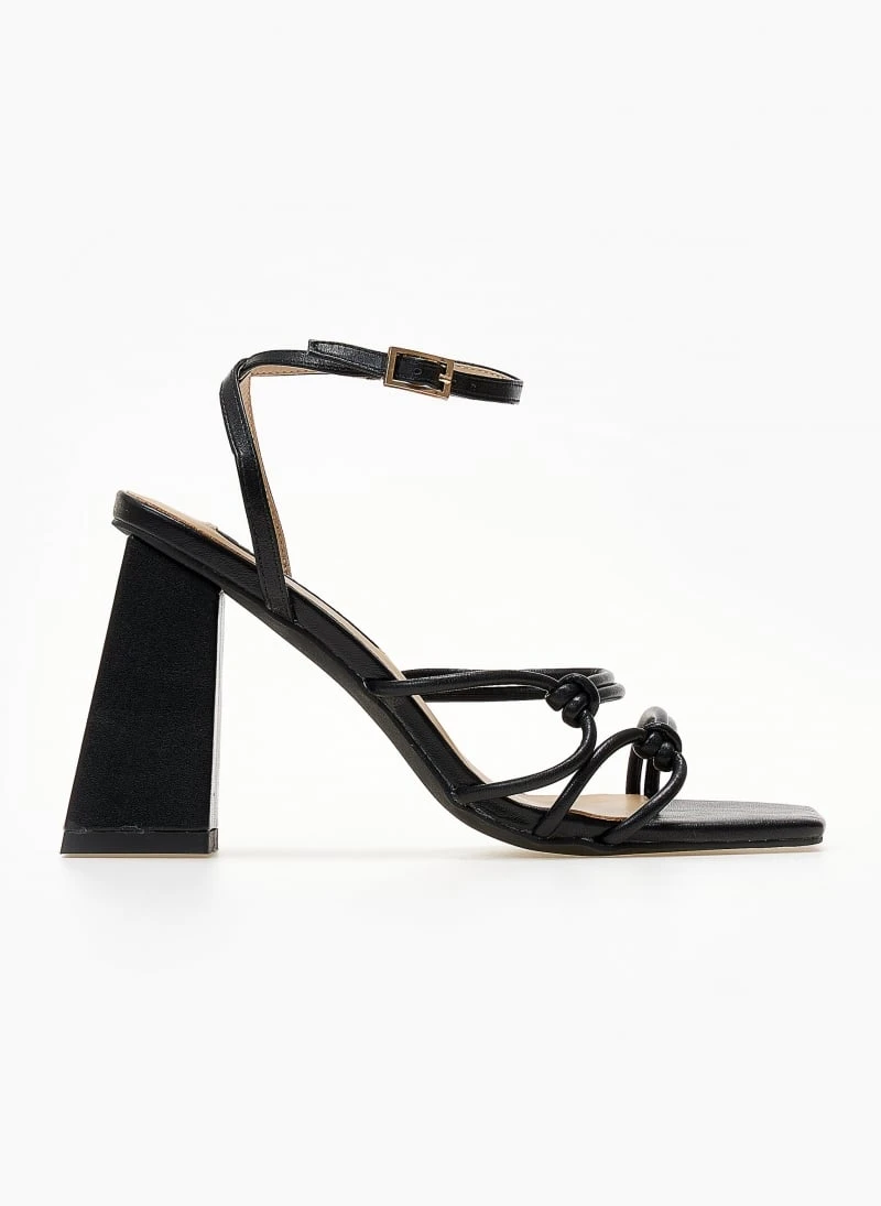 The Fashion Project Πέδιλα με μπα΄ρετα και κόμπους στα λουράκια - Μαύρο 2 The Fashion Project Πέδιλα με μπα΄ρετα και κόμπους στα λουράκια - Μαύρο - Image 2