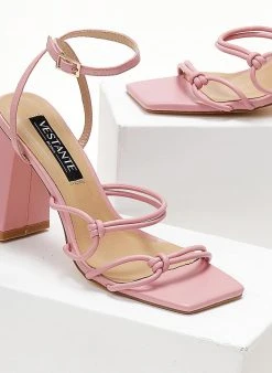 The Fashion Project Πέδιλα με μπα΄ρετα και κόμπους στα λουράκια - Ροζ -The Fashion Project κατάστημα pedila me kompous sto plai 104679 xtw9