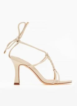 The Fashion Project Πέδιλα Lace Up με στριφτά λουράκια - Μπεζ