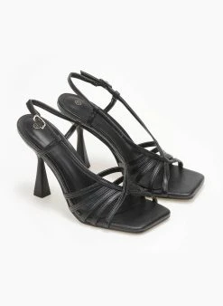 The Fashion Project Πέδιλα με λεπτά λουράκια - Μαύρο -The Fashion Project κατάστημα pedila me lepta lourakia 110742 47ko