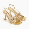 The Fashion Project Πέδιλα με λεπτά λουράκια - Χρυσό