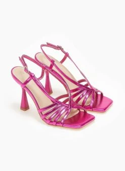 The Fashion Project Πέδιλα με λεπτά λουράκια - Φούξια -The Fashion Project κατάστημα pedila me lepta lourakia 110745 4zz0