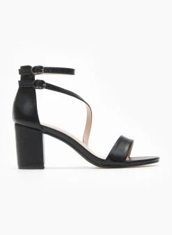 The Fashion Project Πέδιλα με μπαρέτα διπλή - Μαύρο