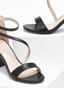 The Fashion Project Πέδιλα με μπαρέτα διπλή - Μαύρο -The Fashion Project κατάστημα pedila me lokso desimo 110722 smxf