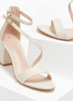 The Fashion Project Πέδιλα με μπαρέτα διπλή - Μπεζ -The Fashion Project κατάστημα pedila me lokso desimo 110723 dv6c