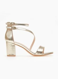 The Fashion Project Πέδιλα με μπαρέτα διπλή - Χρυσό