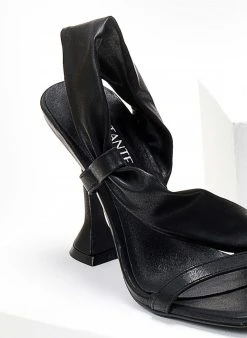 The Fashion Project Πέδιλα με μαλακή λοξή φάσα - Μαύρο -The Fashion Project κατάστημα pedila me malaki loksi fasa 104653 00zi