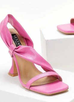 The Fashion Project Πέδιλα με μαλακή λοξή φάσα - Φούξια -The Fashion Project κατάστημα pedila me malaki loksi fasa 104654 wwn1