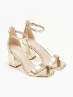 The Fashion Project Πέδιλα με μπαρέτα - Χρυσό -The Fashion Project κατάστημα pedila me mpareta 110563 99rk