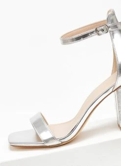 The Fashion Project Πέδιλα με μπαρέτα - Ασημί -The Fashion Project κατάστημα pedila me mpareta 110564 mt3t