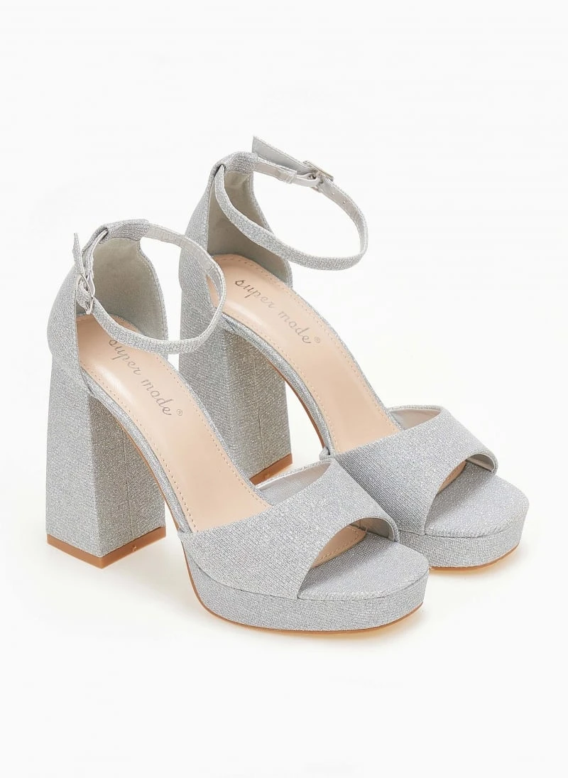 The Fashion Project Πέδιλα με φιάπα από ύφασμα Glitter - Ασημί 3 The Fashion Project Πέδιλα με φιάπα από ύφασμα Glitter - Ασημί - Image 3