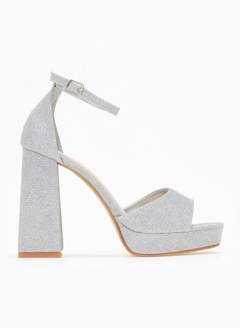 The Fashion Project Πέδιλα με φιάπα από ύφασμα Glitter - Ασημί 2 The Fashion Project Πέδιλα με φιάπα από ύφασμα Glitter - Ασημί - Image 2