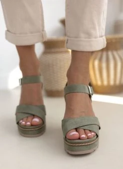 Πέδιλα με μπαρέτα Crossover Refresh 170695 - Χακί -The Fashion Project κατάστημα pedila me mpareta crossover refresh 170695 110323 ztyd