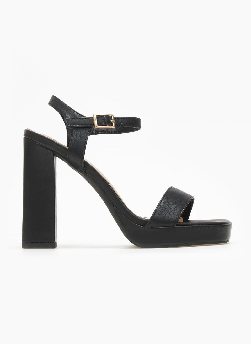 The Fashion Project Πέδιλα με μπαρέτα και φιάπα - Μαύρο 1 The Fashion Project Πέδιλα με μπαρέτα και φιάπα - Μαύρο