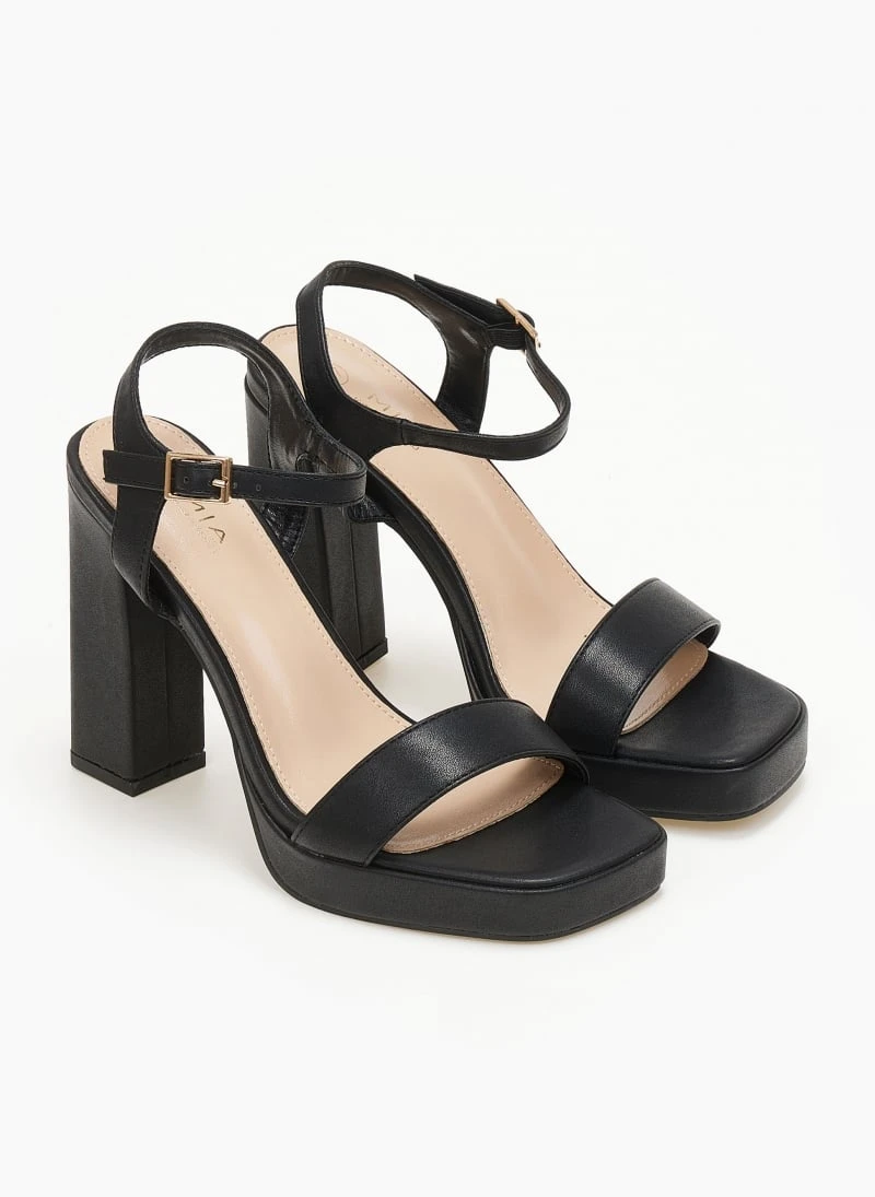 The Fashion Project Πέδιλα με μπαρέτα και φιάπα - Μαύρο 3 The Fashion Project Πέδιλα με μπαρέτα και φιάπα - Μαύρο - Image 3