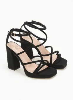 The Fashion Project Πέδιλα με μπαρέτα και φιάπα - Μαύρο -The Fashion Project κατάστημα pedila me mpareta kai fiapa 111687 mn4f