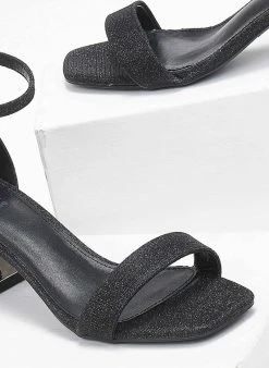 Xti Footwear Πέδιλα με μπαρέτα και Glitter Xti 141259 - Μαύρο -The Fashion Project κατάστημα pedila me mpareta kai glitter xti 141259 110239 hi5z