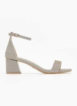 Xti Footwear Πέδιλα με μπαρέτα και Glitter Xti 141259 - Χρυσό