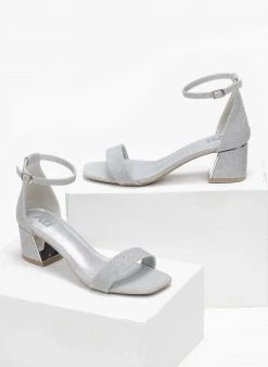 Xti Footwear Πέδιλα με μπαρέτα και Glitter Xti 141259 - Ασημί -The Fashion Project κατάστημα pedila me mpareta kai glitter xti 141259 110241 5w4c