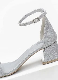 Xti Footwear Πέδιλα με μπαρέτα και Glitter Xti 141259 - Ασημί -The Fashion Project κατάστημα pedila me mpareta kai glitter xti 141259 110241 6x24 1