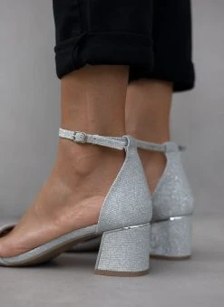 Xti Footwear Πέδιλα με μπαρέτα και Glitter Xti 141259 - Ασημί -The Fashion Project κατάστημα pedila me mpareta kai glitter xti 141259 110241 nnko