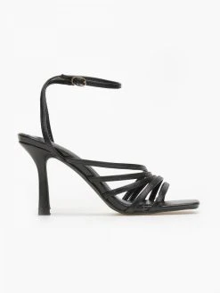 The Fashion Project Πέδιλα με μπαρέτα και λεπτά λουράκια - Μαύρο