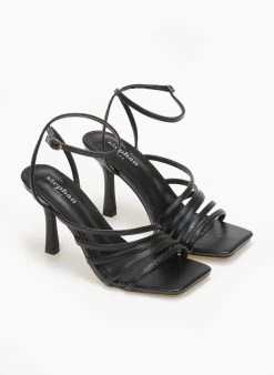 The Fashion Project Πέδιλα με μπαρέτα και λεπτά λουράκια - Μαύρο -The Fashion Project κατάστημα pedila me mpareta kai lepta lourakia 111034 bw9u