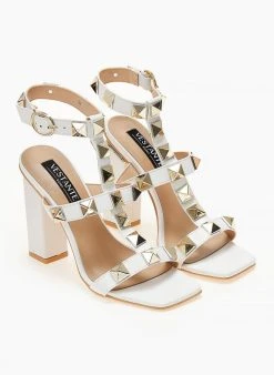 The Fashion Project Πέδιλα με μπαρέτα και μεταλλικά τρουκς - Λευκό 12 The Fashion Project Πέδιλα με μπαρέτα και μεταλλικά τρουκς - Λευκό -The Fashion Project κατάστημα pedila me mpareta kai metallika trouks 104641 9s2e