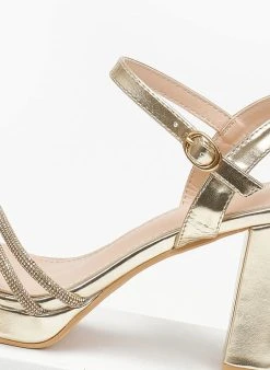The Fashion Project Πέδιλα με μπαρέτα και στρας - Χρυσό 6 The Fashion Project Πέδιλα με μπαρέτα και στρας - Χρυσό -The Fashion Project κατάστημα pedila me mpareta kai strass 110585 rlnu