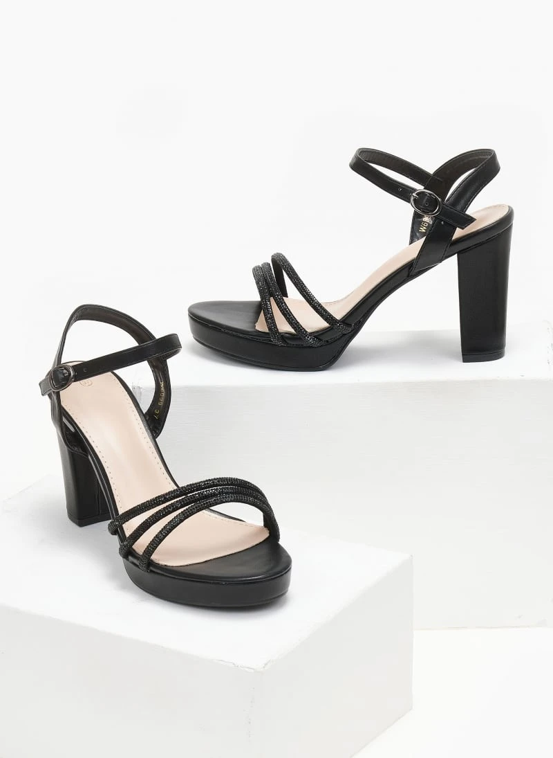 The Fashion Project Πέδιλα με μπαρέτα και στρας - Μαύρο 4 The Fashion Project Πέδιλα με μπαρέτα και στρας - Μαύρο - Image 4