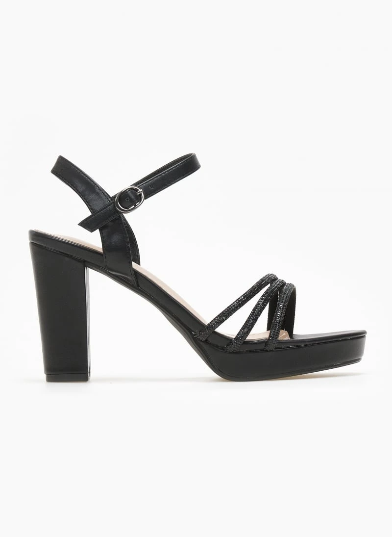 The Fashion Project Πέδιλα με μπαρέτα και στρας - Μαύρο 1 The Fashion Project Πέδιλα με μπαρέτα και στρας - Μαύρο